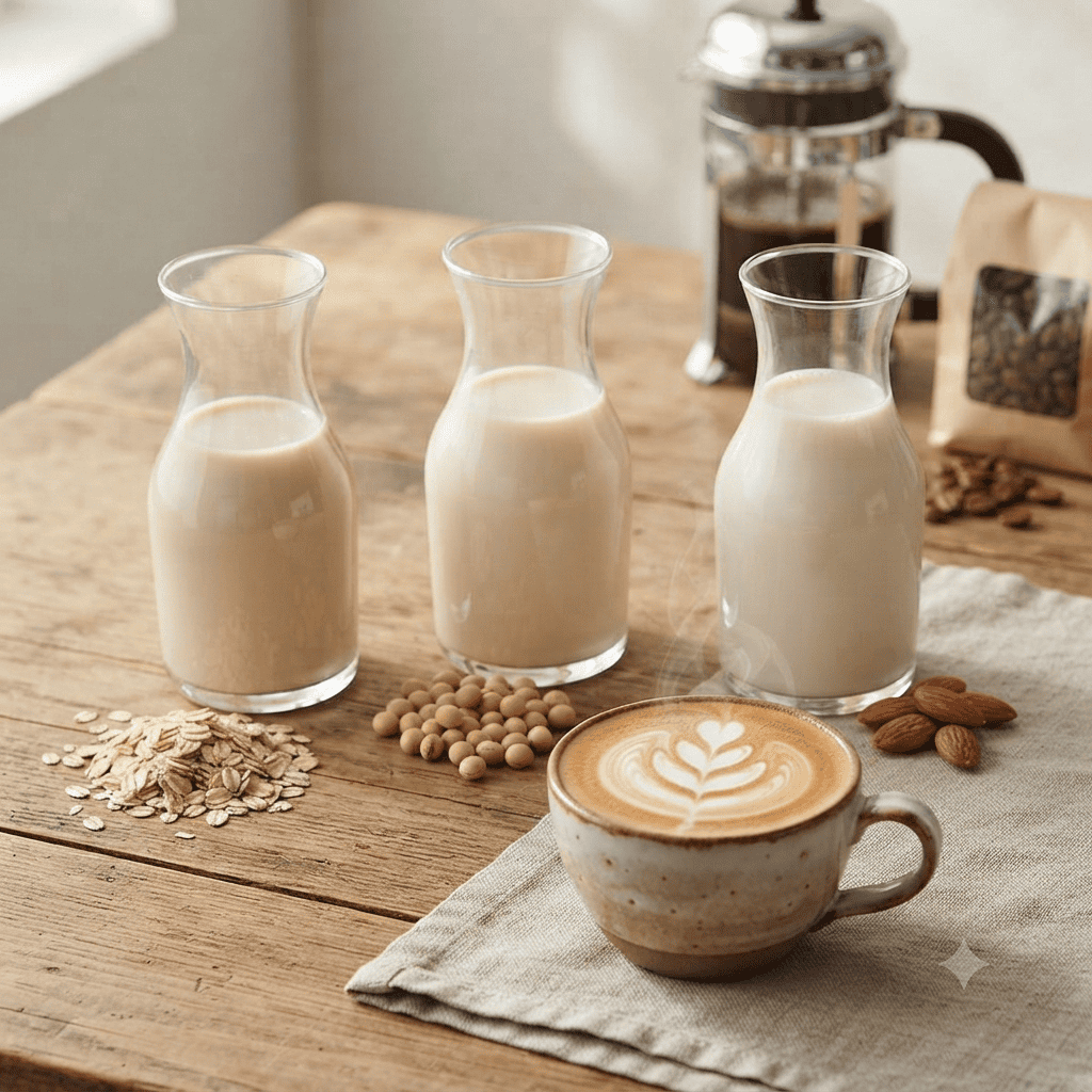 mejores leches vegetales para café