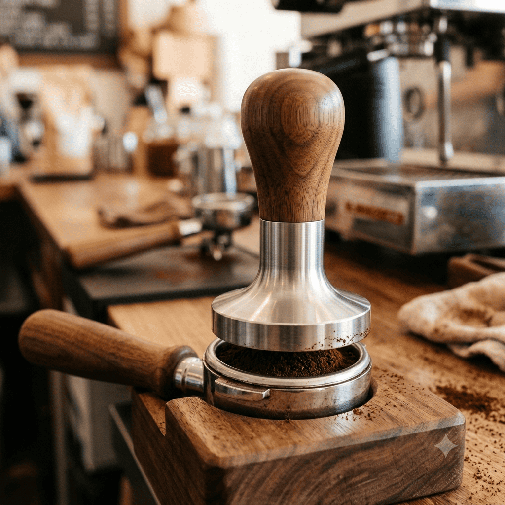 prensador de cafe 51mm acero inoxidable